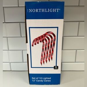 Set of 10 Light up Candy Canes